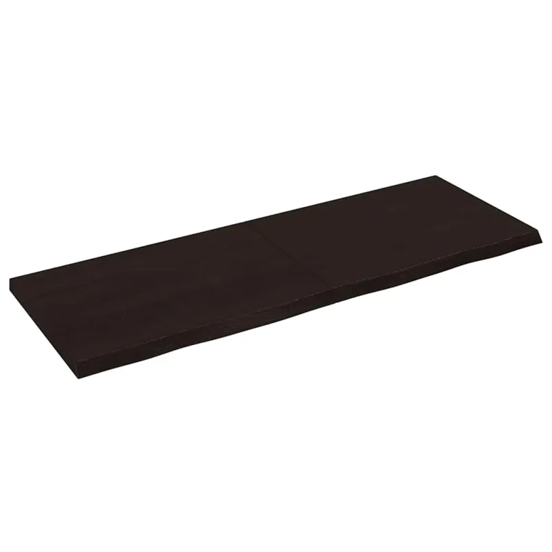 Tablero mesa madera roble tratada marrón oscuro 140x50x(2-4) cm