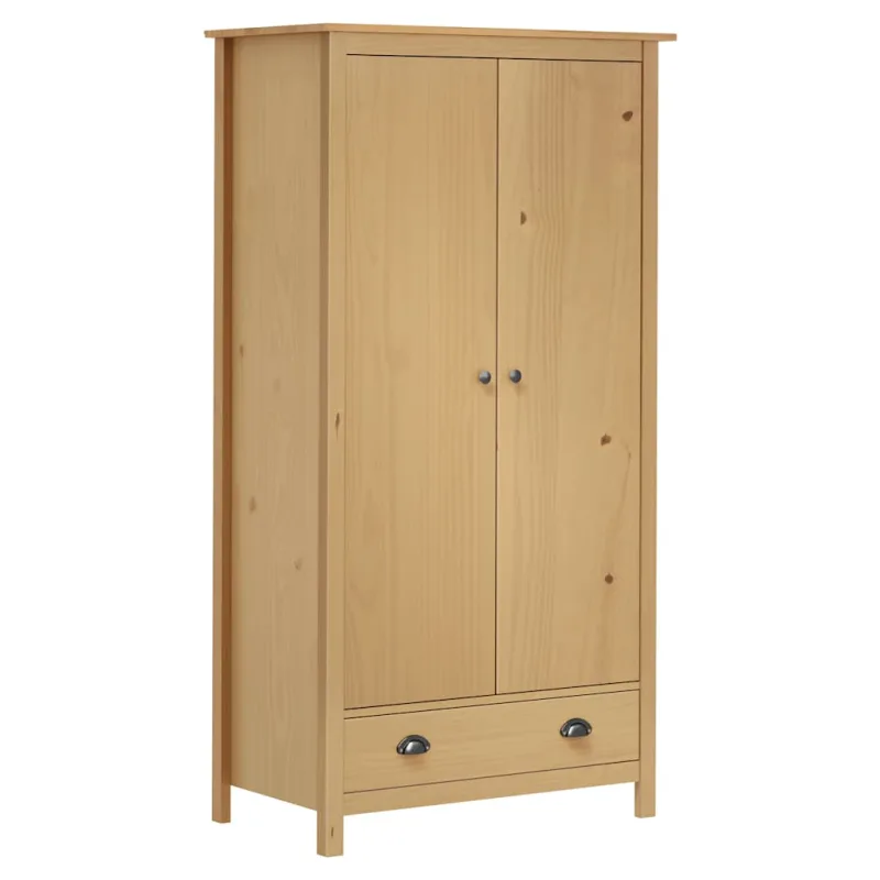 Armario de 2 puertas hill madera maciza pino 89x50x170cm