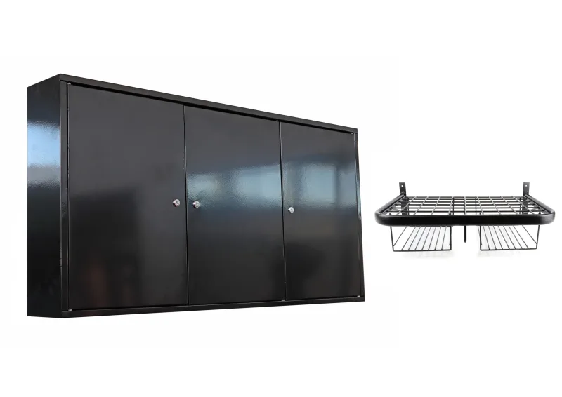 Kit de armarios modulares y estantería rejilla mader de 3 puertas