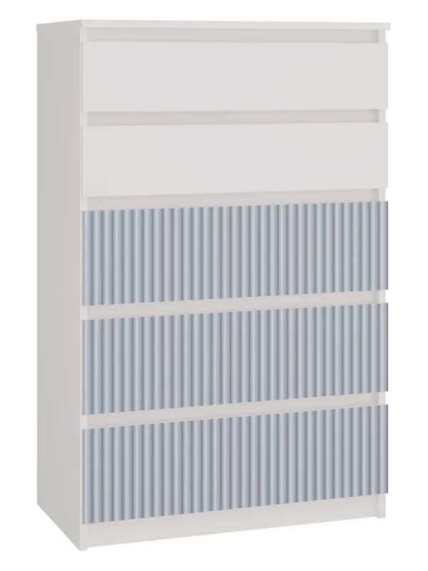 Cómoda, blanco/azul, 70 x 109,5 x 40 cm