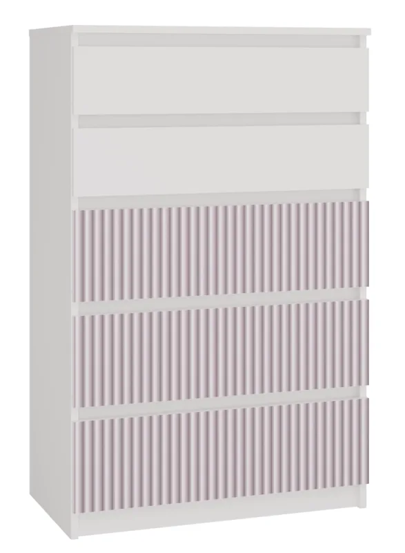 Cómoda, blanca/rosa, 70 x 109,5 x 40 cm