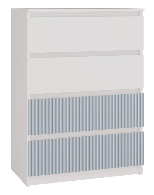 Cómoda, blanco/azul, 70 x 97 x 40 cm