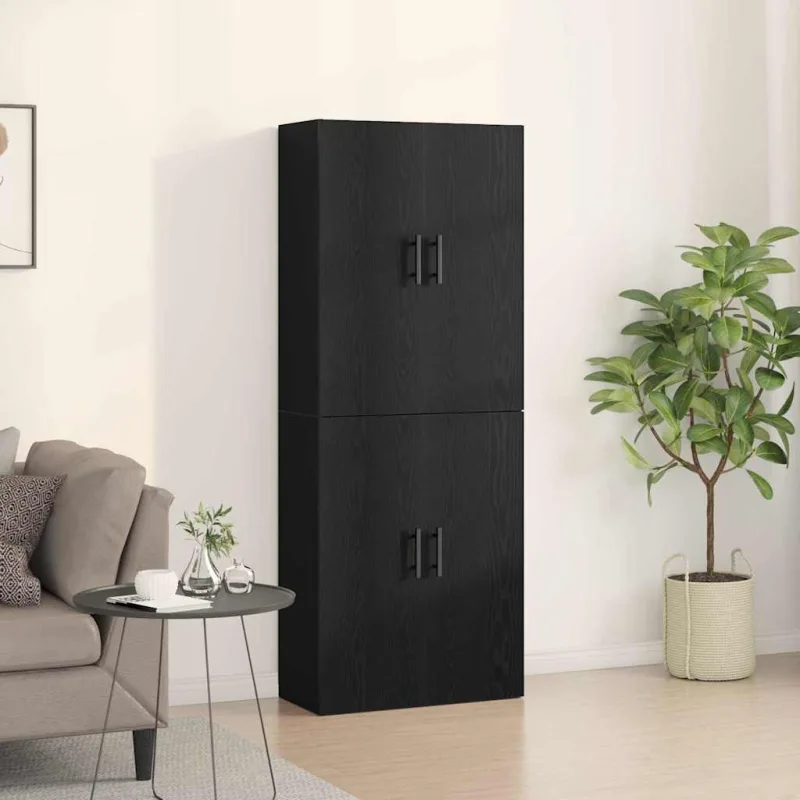 Maison exclusive - armario de pared 2 pcs roble negro 69,5 x 34 x 90 cm