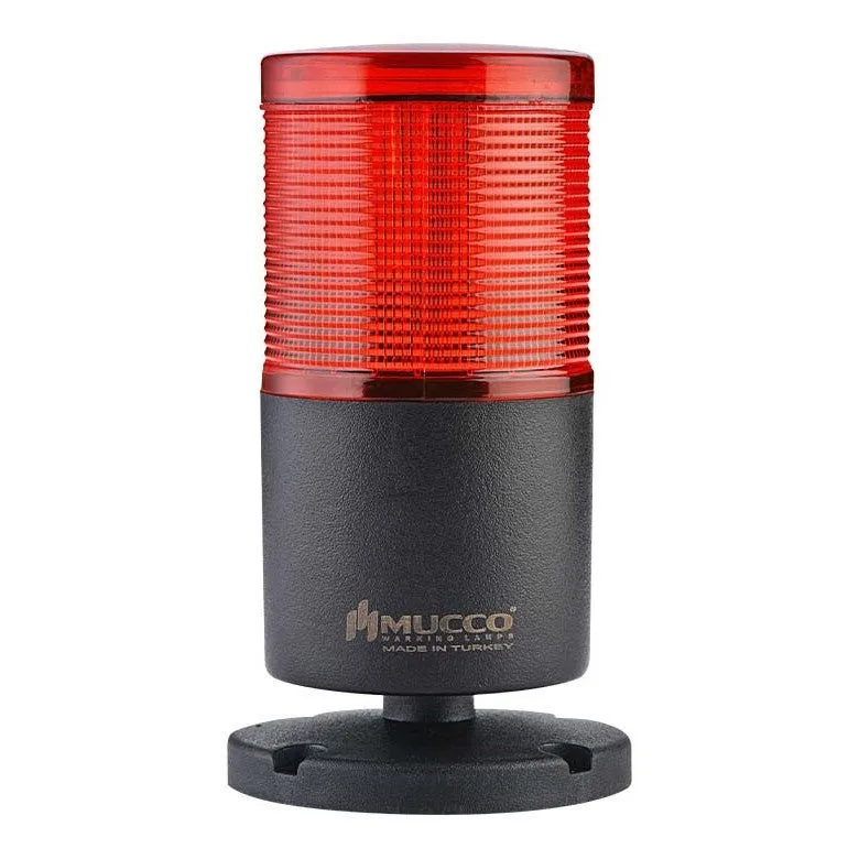 Poste led con señal acústica sirena de alarma baliza de señalización para montaje en superficie rojo 12-24v ac/dc