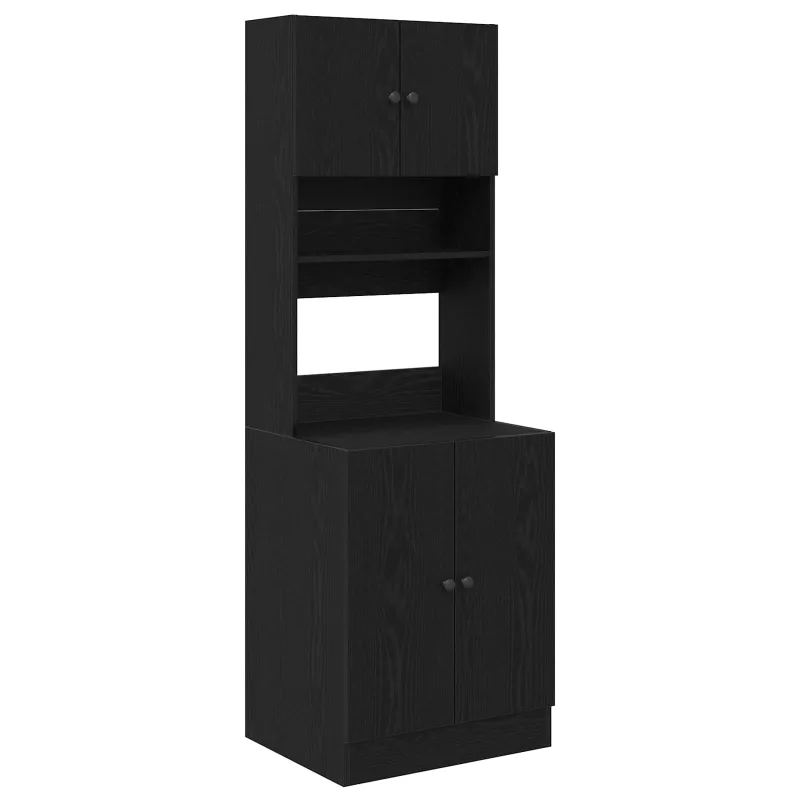 Maison exclusive - aparador de cocina 2 pcs roble negro 60 x 50 x 180 cm