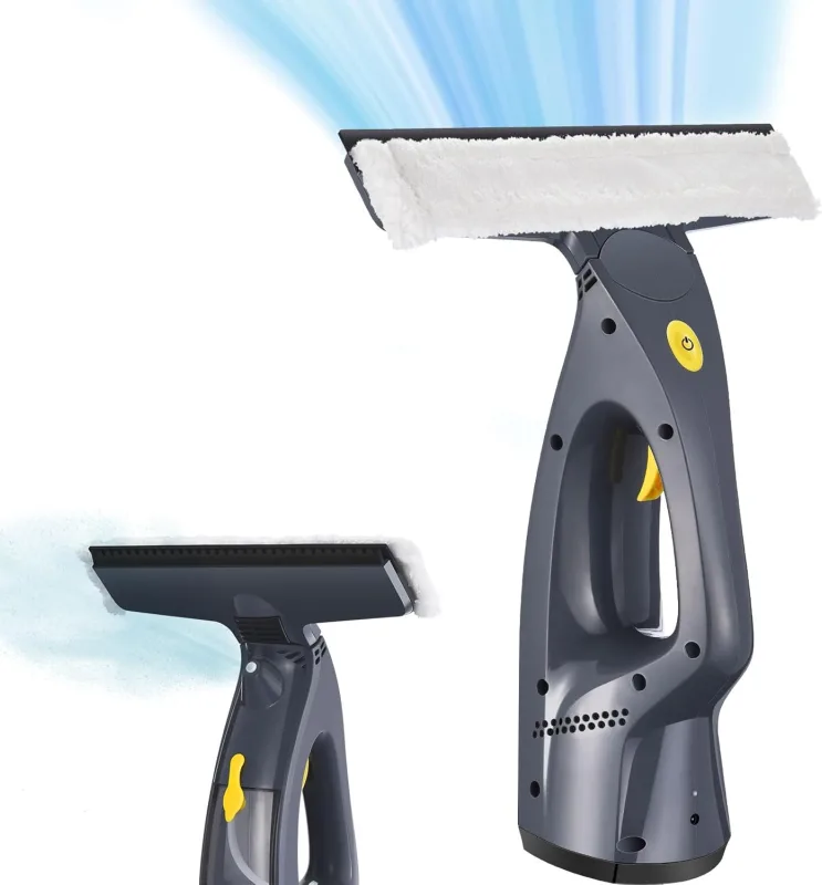 Aspiradora de ventanas inalámbrica 3 en 1 con funciones de rociado, limpieza y succión (para duchas, espejos, parabrisas de automóviles y encimeras)