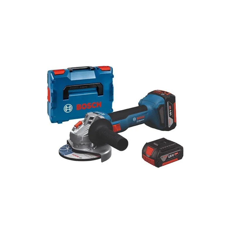 Amoladora angular bosch gws 18v‑8: compacta de 18 v con motor sin escobillas.