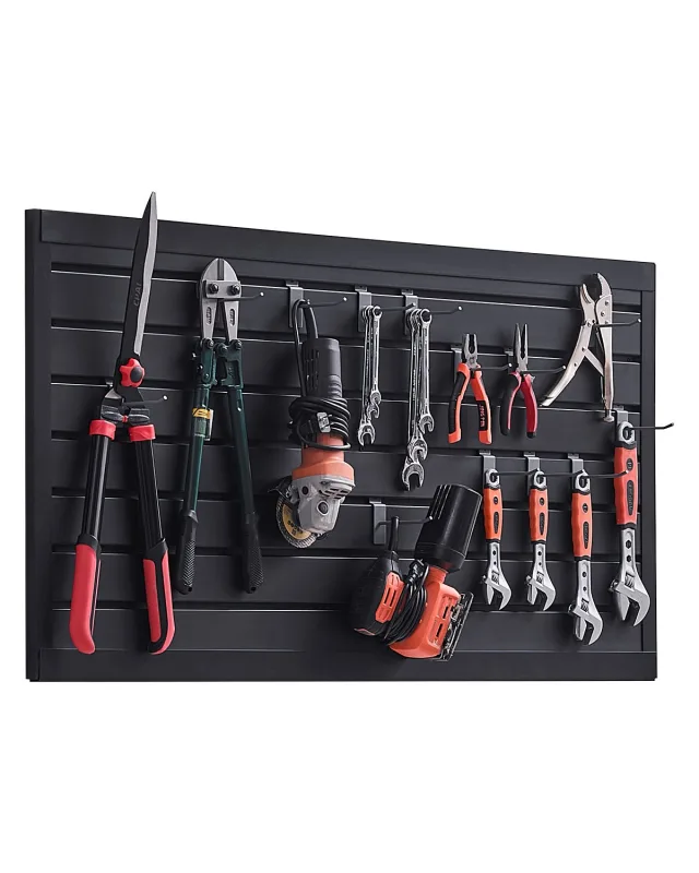 Panel listones pared garaje vevor, 1225 x 645 mm, diseño modular, soporte herramientas pared para exhibición, almacenamiento, taller y manualidades