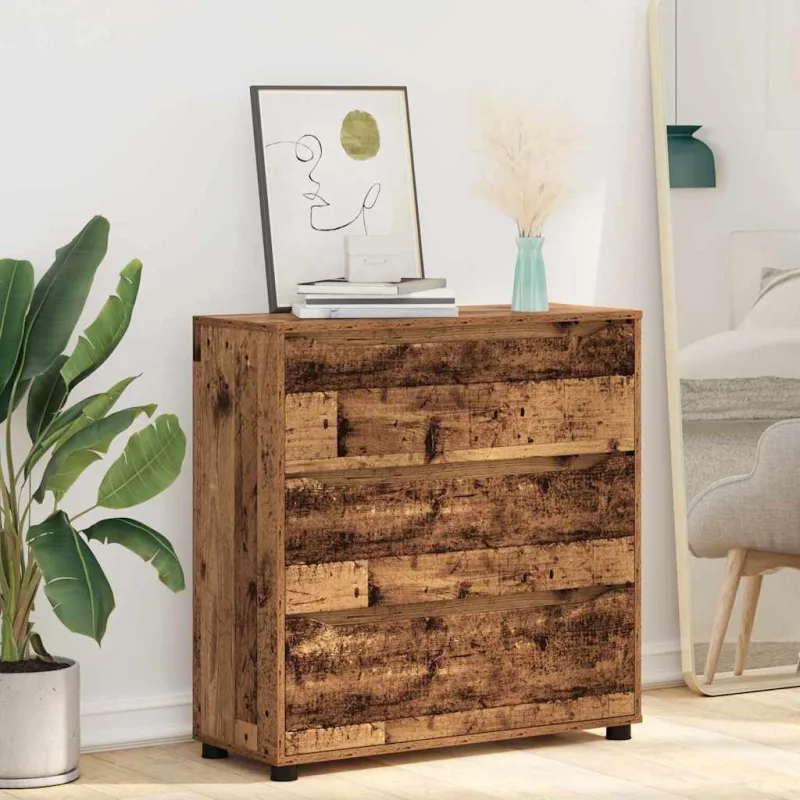 Armario de almacenamiento madera vieja 80 x 31 x 81 cm