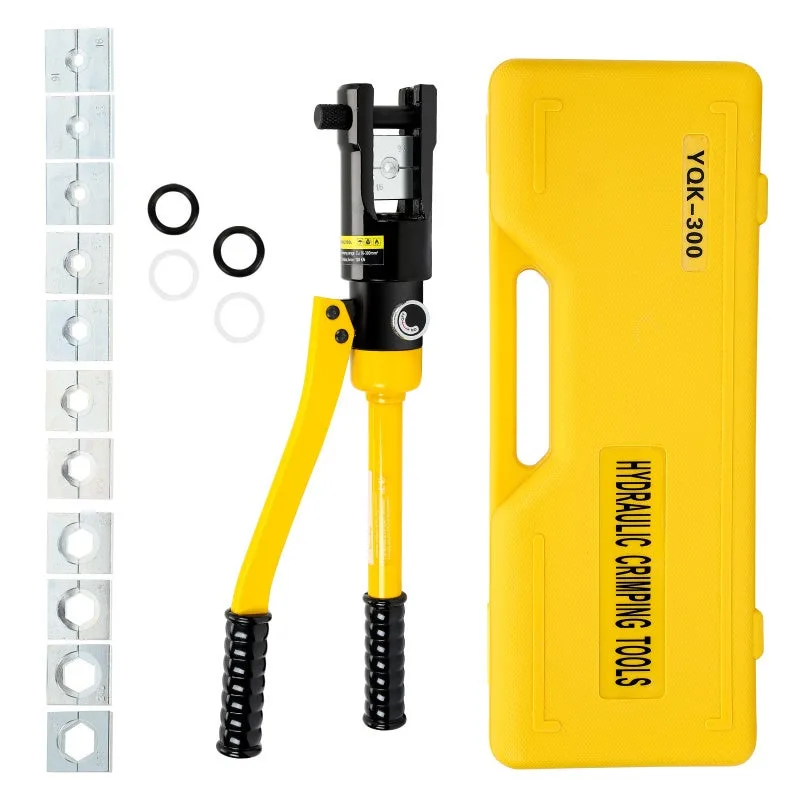 Alicates de presión hidráulicos matrices hexagonales ,juego de herramientas de prensar 300 mm² para terminales de cable de cobre y aluminio