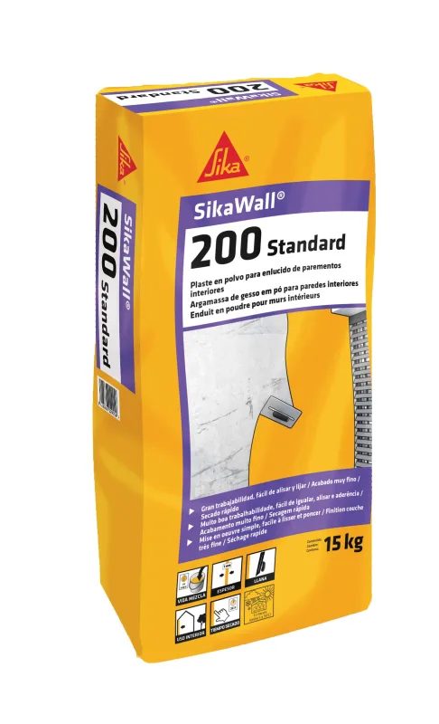 Lote de 3 unidades sikawall-200 standard 15 kg saco sika