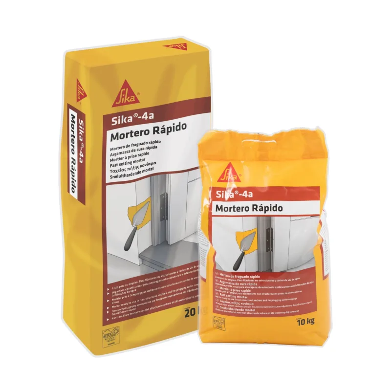 Lote de 2 unidades sika-4a mortero rapido 10 kg bolsa sika
