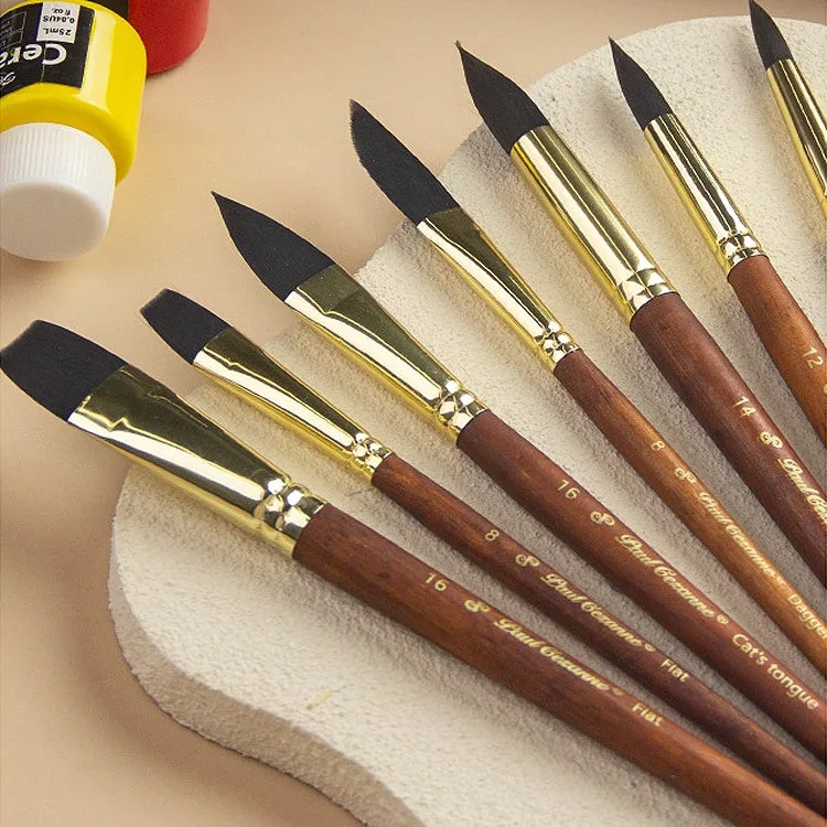 Set 40 pinceles acuarela profesionales – pelo sintético de ardilla, planos, redondos, punta fina, lengua de gato, para acuarela y gouache