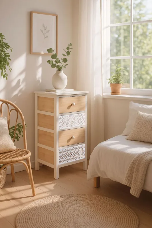 Regalos miguel - muebles auxiliares - cajonera ancha solany 4 cajones