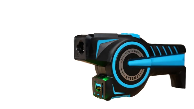 Cinta métrica láser 3 en 1, autoblocante, pantalla digital, cinta reemplazable | batería reemplazable | sincronización con aplicación