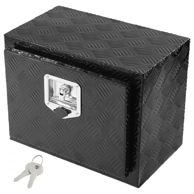 Caja de herramientas inferior negra en aluminio 46x32x36cm tekmaquinas