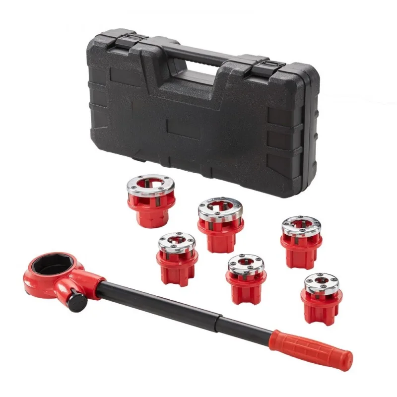 Conjunto de roscado manual con 6 piezas y accesorios tekmaquinas