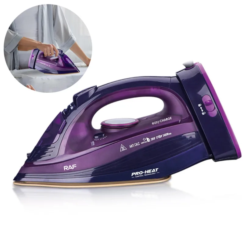 Pack 2 planchas a vapor 2-en-1 cable y sin cable, portátiles y de mano, máquina de planchado para ropa, rápida y práctica en el hogar