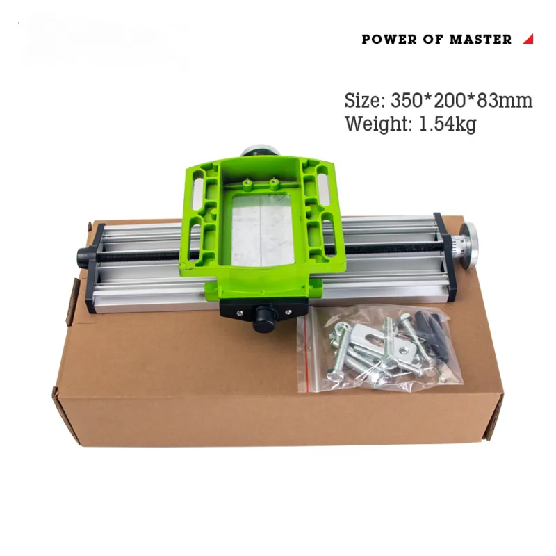 Fresadora multifuncional con carro de perforación multifuncional, apta para taladros de banco.