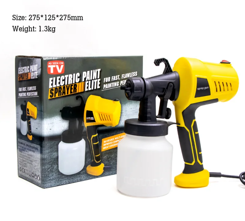 Pistola de pintura eléctrica de alta presión, portátil, con pistola de pintura desmontable.