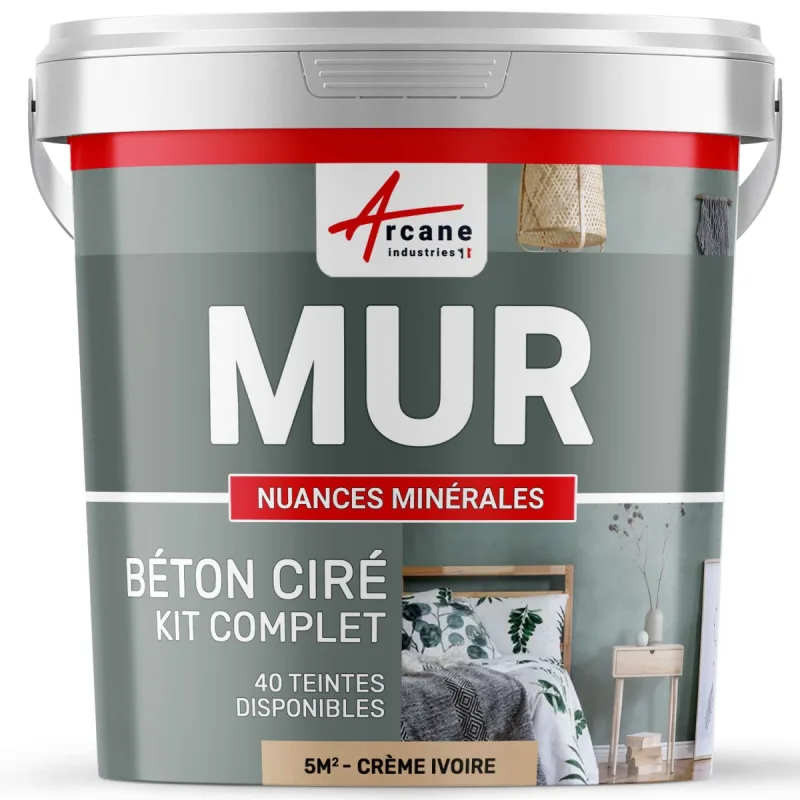 Kit microcemento para muros - 5 m² chinchilla gris beige - arcane industries