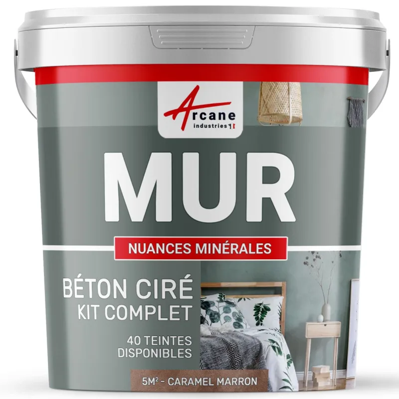 Kit microcemento para muros - 5 m² marrón caramelo - arcane industries