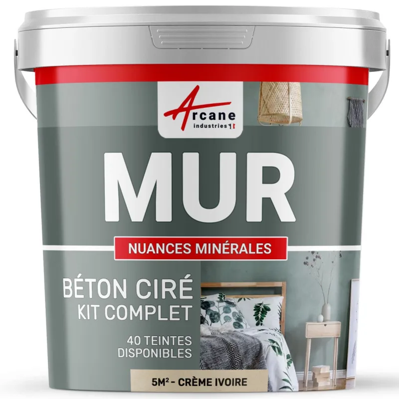 Kit microcemento para muros - 5 m² crema marfil - arcane industries