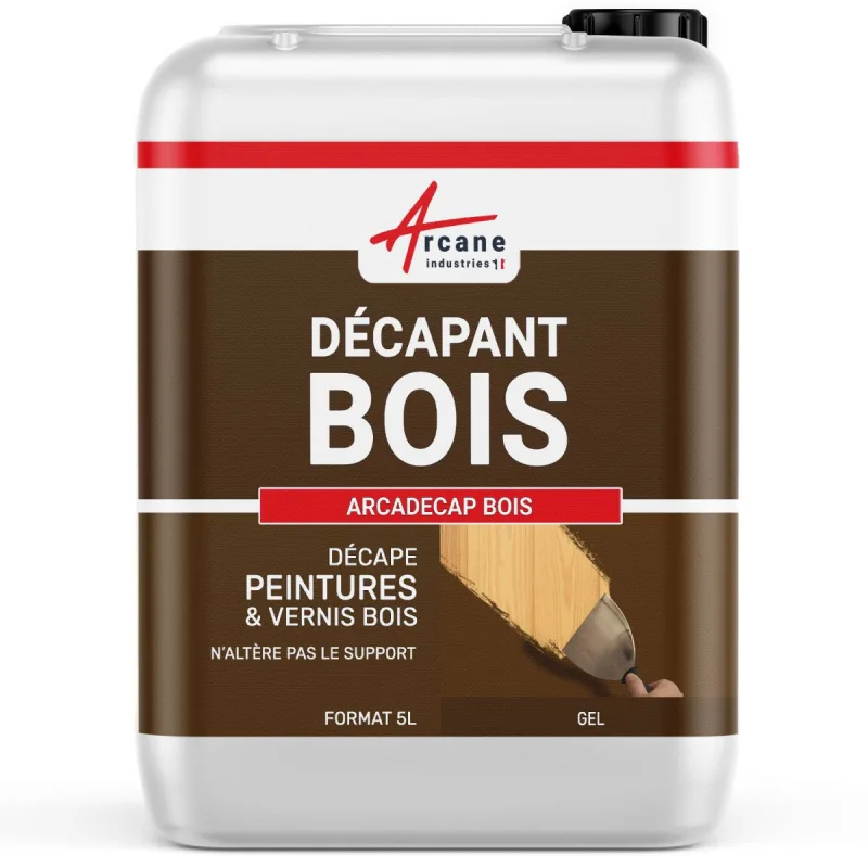 Detergente decapante, decapante para barnices y esmaltes sobre madera - 5 l - arcane industries