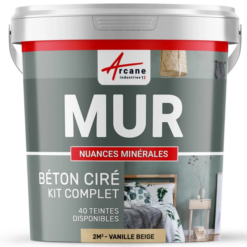 Kit microcemento para muros - 2 m² vainilla beige - arcane industries