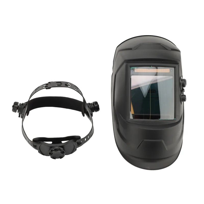 Casco de soldadura, lente autooscurecedora con energía solar con 4 sensores, función de pulido para tig mig mma