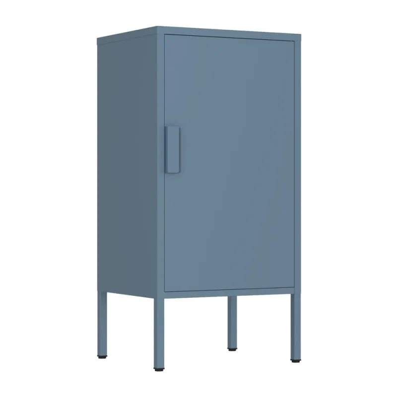 Armario bajo metálico con 1 puerta, 35x46x72cm, color azul