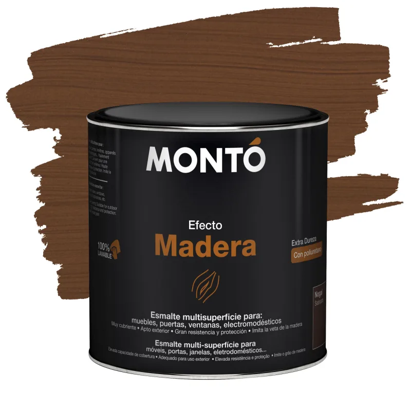 Esmalte efecto madera montó 500ml caoba