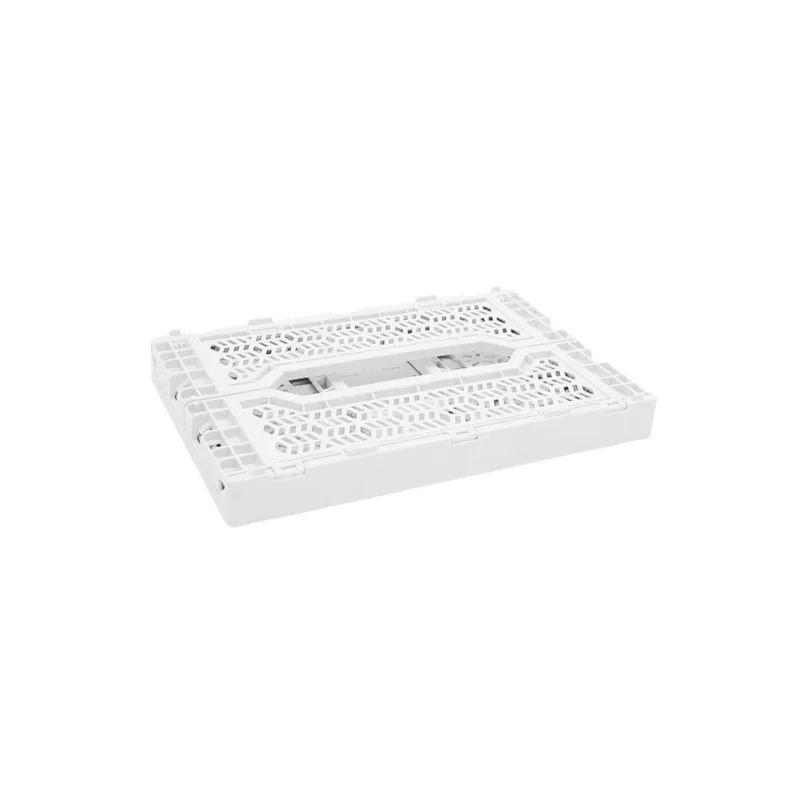 Lote de 10 cajas de almacenaje plegables blancas 26,5x17x10,5cm