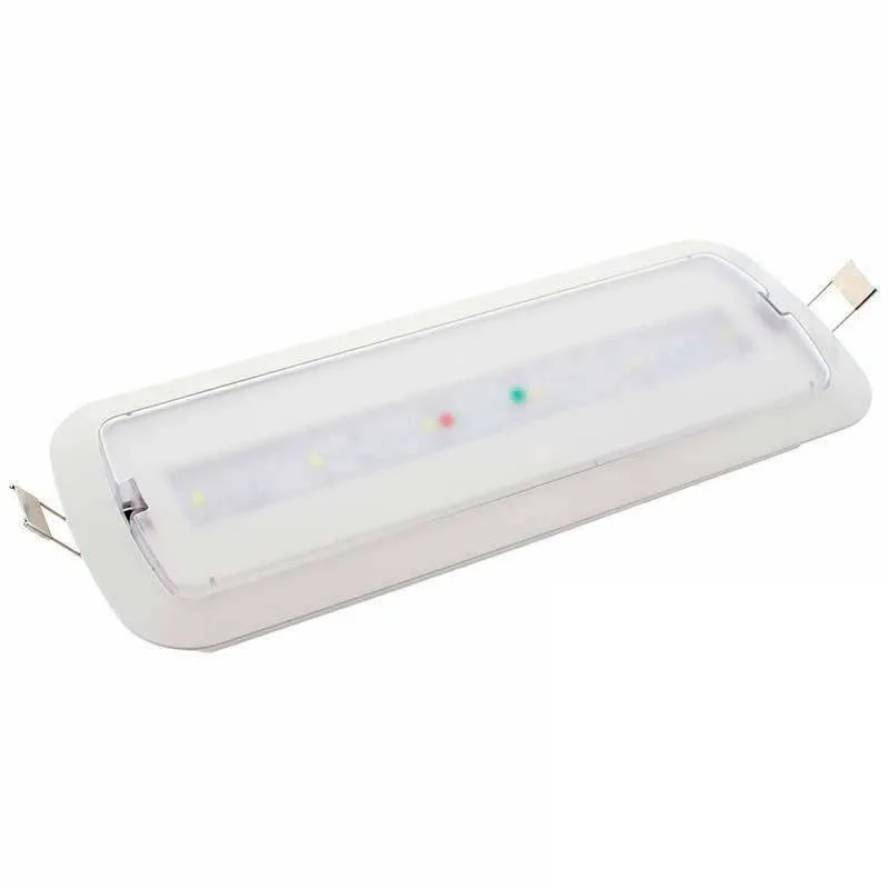 Ledbox pack 5 x luz de emergencia led nicelux con auto-test, permanente / no permanente, blanco frío