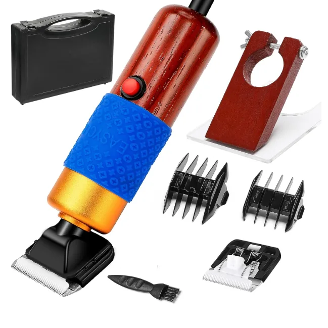 Tijeras para alfombras aucuen con guía de corte y 2 cuchillas, silenciosas y con vibración.