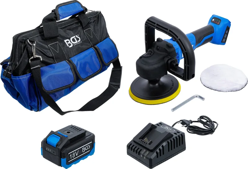 Juego de pulidora y amoladora a batería | sin escobillas | 18 v | con batería y cargador rápido