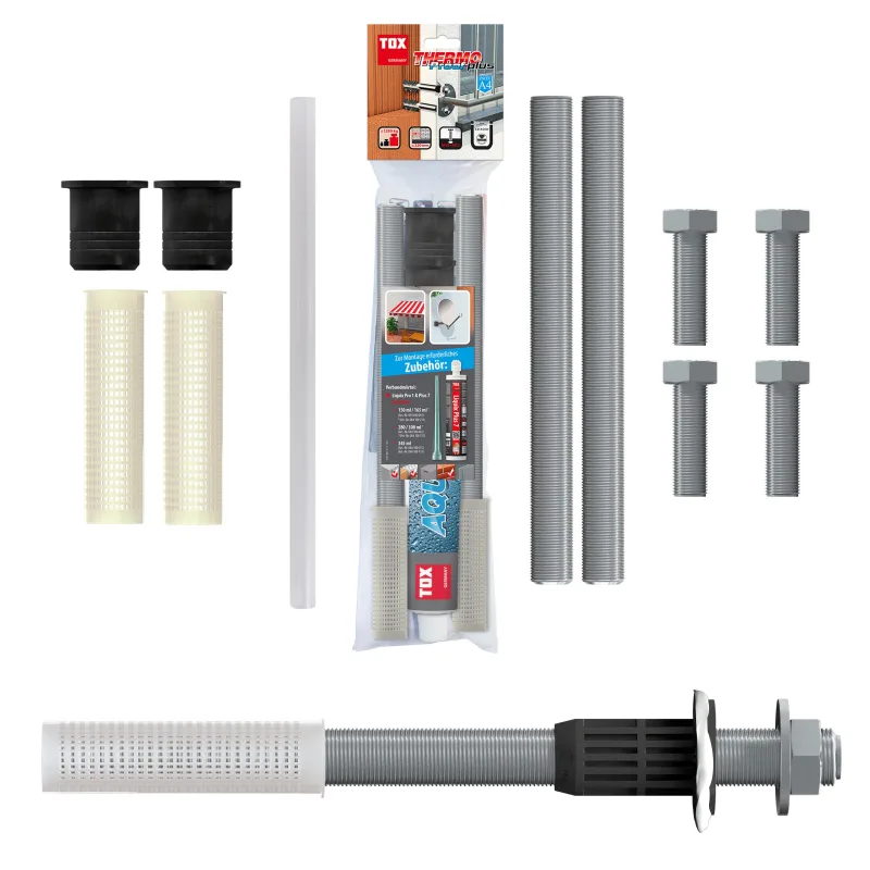 Sistema de ensamblaje de carga pesada thermo proof más m16x300mm ig m10 y m12 / resistencia a la sujeción: 220 mm