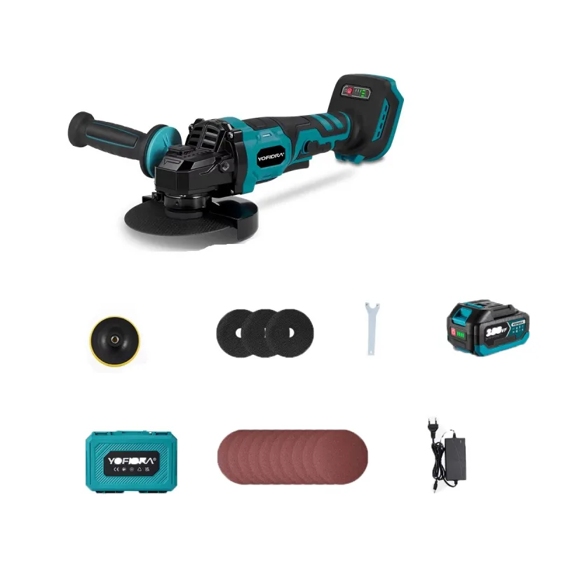 Amoladora angular inalámbrica,8500 rpm,amoladora angular doméstica,para cortar y desbastar,una batería - qwinern
