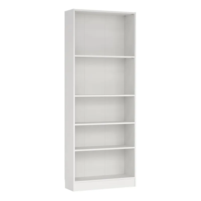 Wellhome librería turia con 4 estantes de 79x26x203cm color blanco