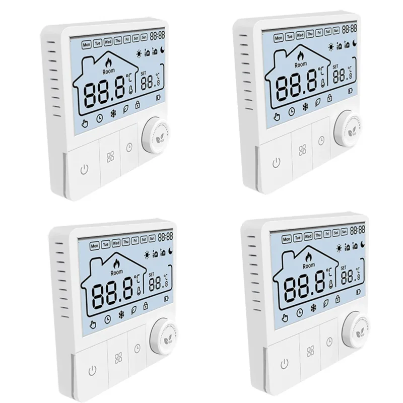 4 termostatos con cable, termostatos para calderas de gas, termostatos de pared para calderas. temperatura: 5 a 70 °c