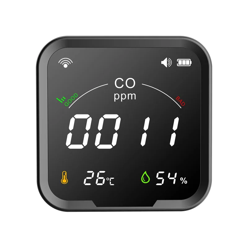 Nicola detector de dióxido de carbono 3 en 1 para la calidad del aire con alarma, monitor de temperatura, medidor de humedad, wifi, tuya smart