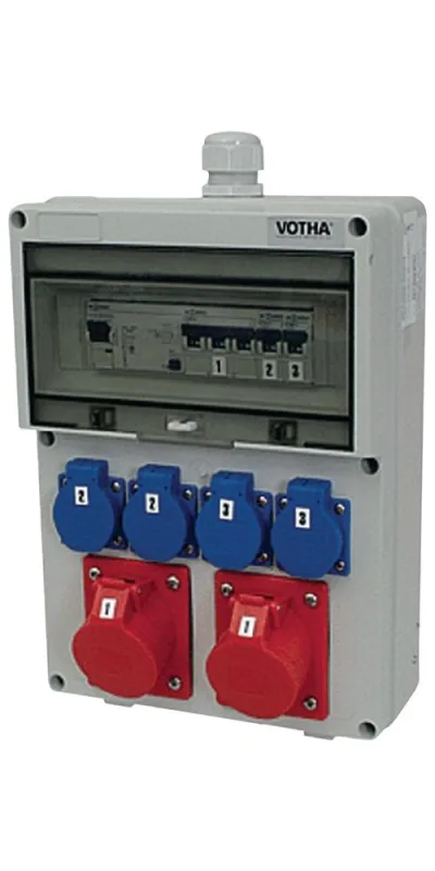 Jäger répartiteur mural en plastique vissage m32 1xcee 32 a,1xcee 16