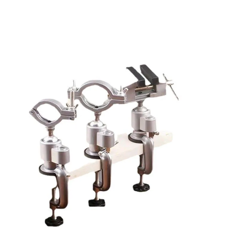 Mesa giratoria multifuncional fabricada en aleación de aluminio, soporte universal para taladro eléctrico y amoladora angular.