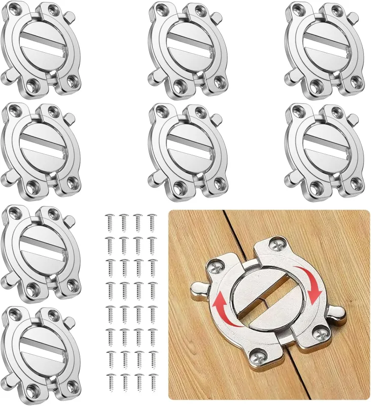 Juego de 8 conectores de bucle de mesa resistentes con cerraduras, ferretería para extensiones de mesa diy