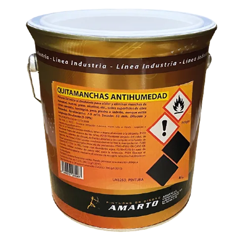 Pintura sintética quitamanchas antihumedad interior y exterior pared y techo disolvente mate blanco lavable 15 l