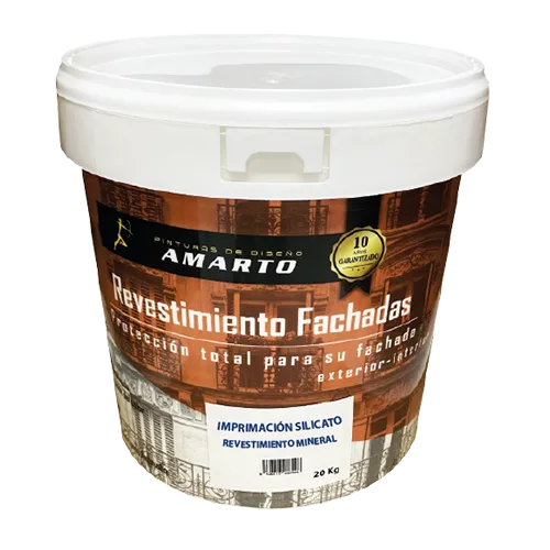 Imprimación silicato interior y exterior pared y techo base agua mate incoloro lavable 14 l