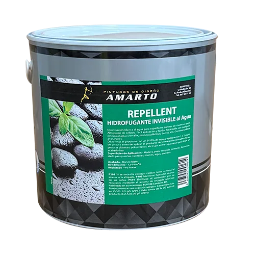 Hidrofugante invisible al agua interior y exterior pared y techo brillante incoloro lavable 14 l repellent
