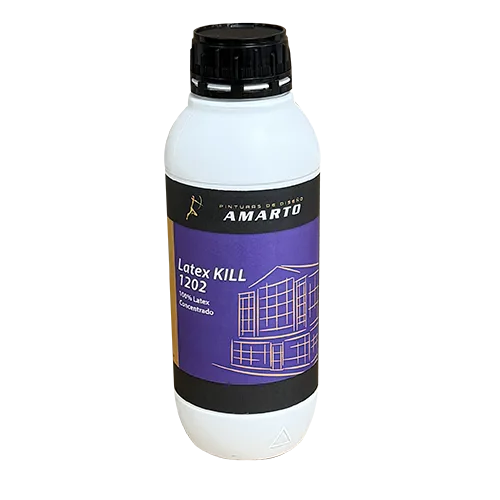 Resina acrílica látex kill 1202 interior y exterior pared y techo base agua brillante incoloro 12 l