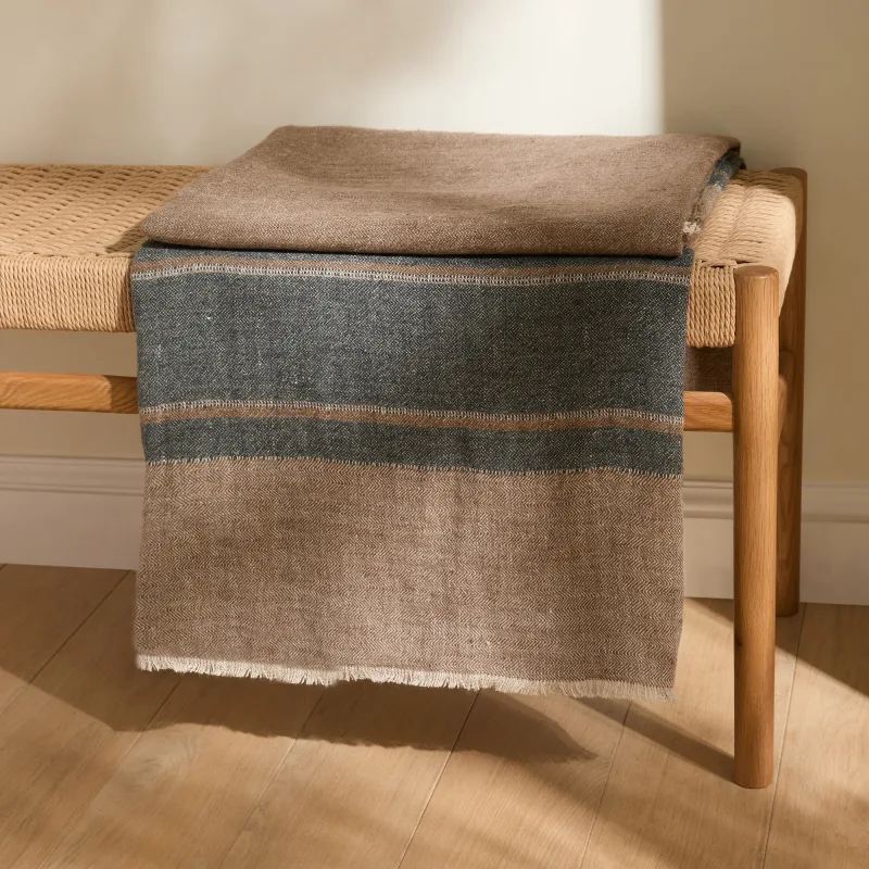 El Corte Inglés - Manta decorativa lino Hanasaki.