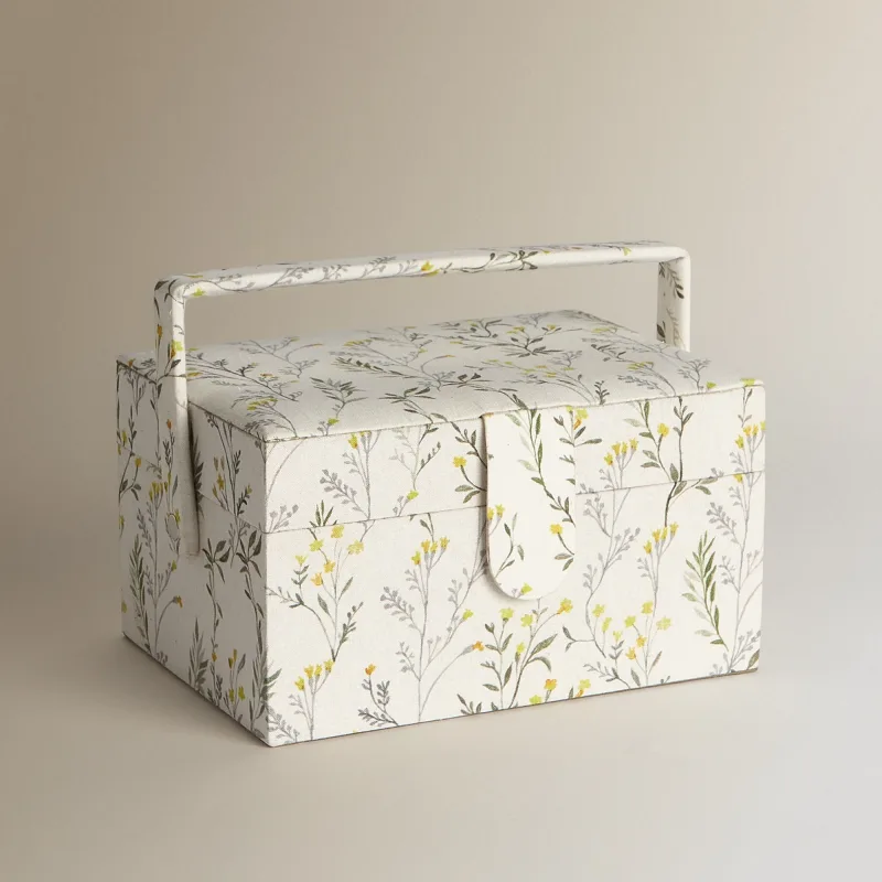 El Corte Inglés - Costurero rectangular con asa Floral.